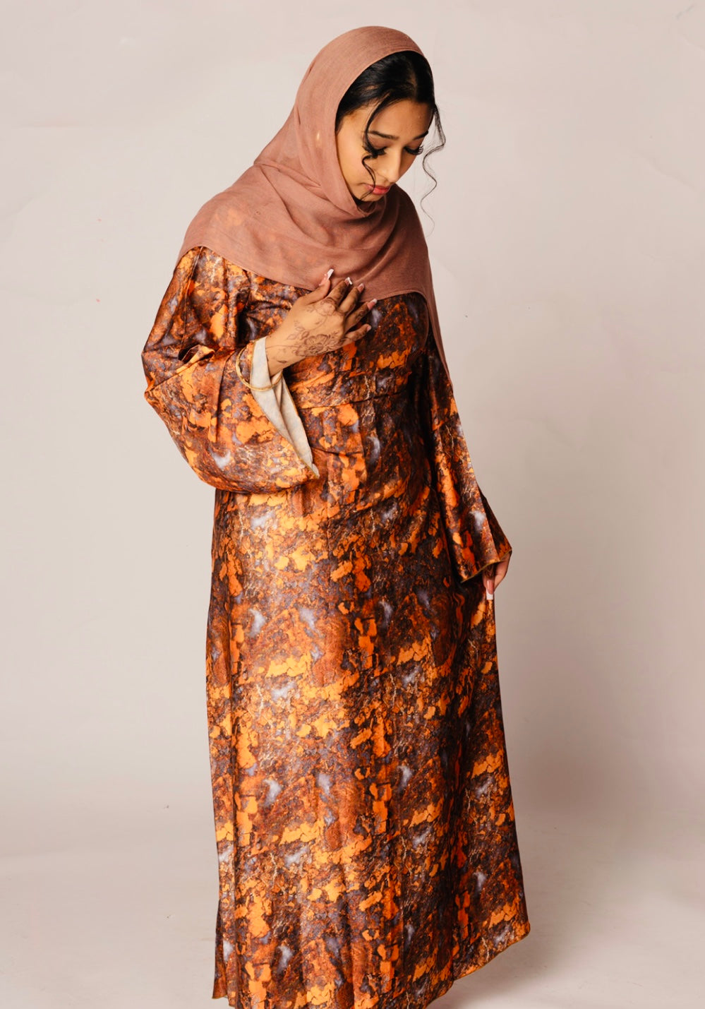 Golden Brown Satin dress